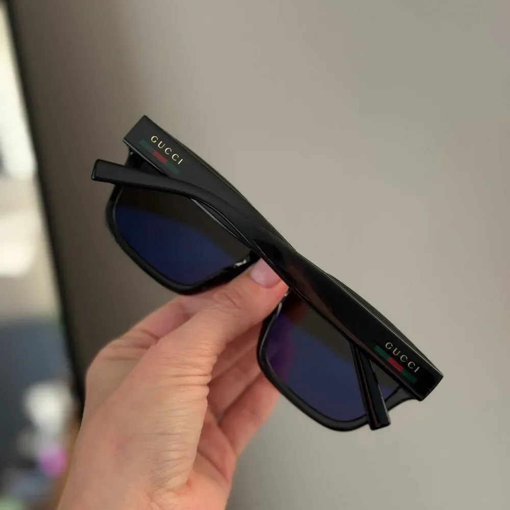 Gucci Men Sunglasses Black Grey Square GG1857S 005 NEW AUTHENTIC